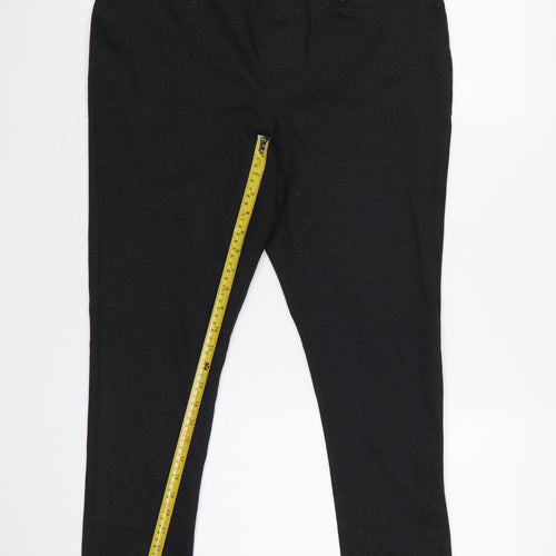 DKNY Jeans Women Black L Stretch Leggings Zip Pocket Slim Fit