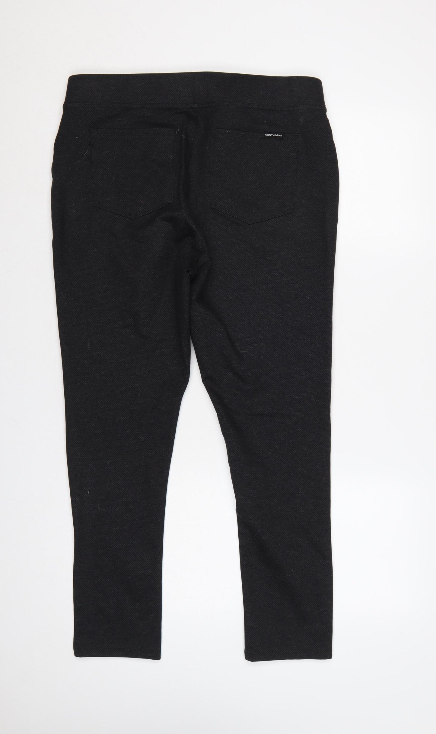 DKNY Jeans Women Black L Stretch Leggings Zip Pocket Slim Fit