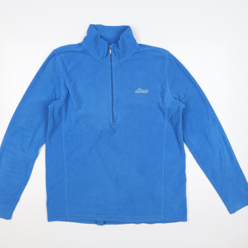 Portwest Men’s Blue M 1/2 Zip Fleece Pullover Sweatshirt