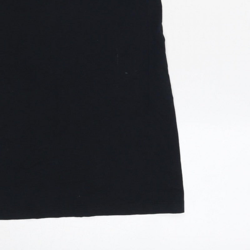New Balance Women’s Black XS Bodycon Jersey Strappy Knee Dress