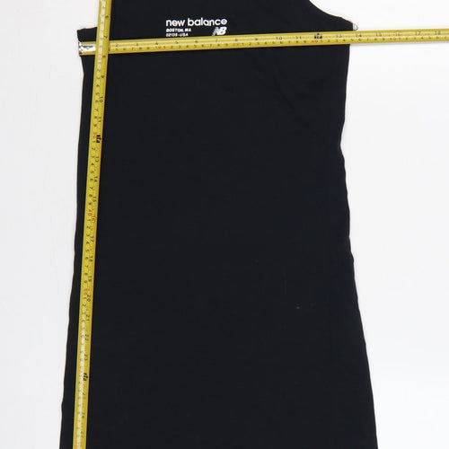 New Balance Women’s Black XS Bodycon Jersey Strappy Knee Dress