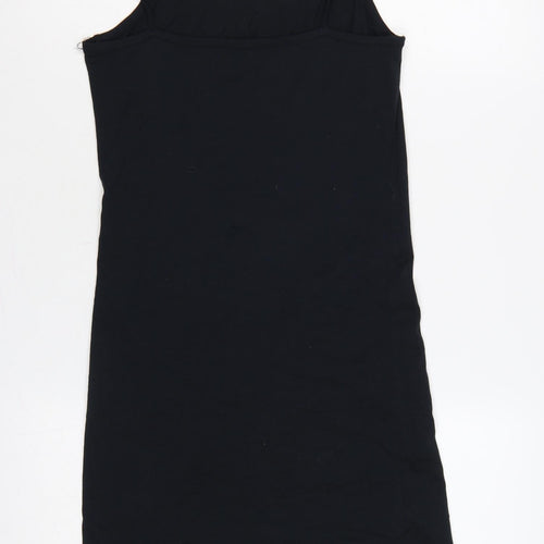 New Balance Women’s Black XS Bodycon Jersey Strappy Knee Dress