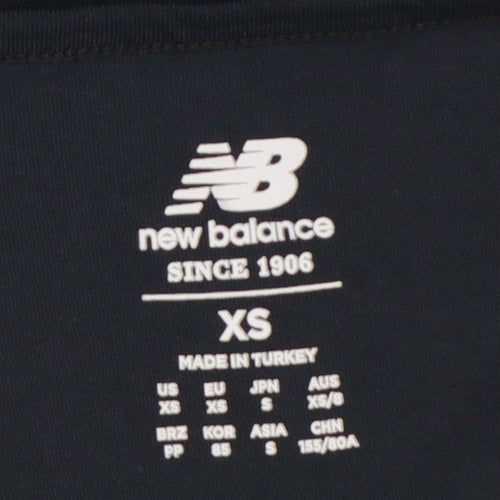 New Balance Women’s Black XS Bodycon Jersey Strappy Knee Dress