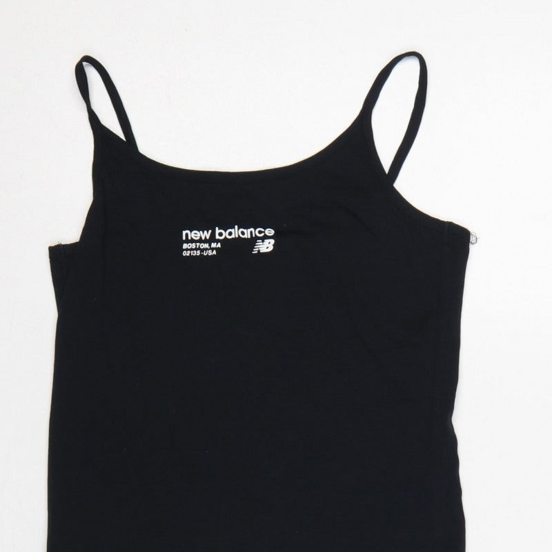 New Balance Women’s Black XS Bodycon Jersey Strappy Knee Dress