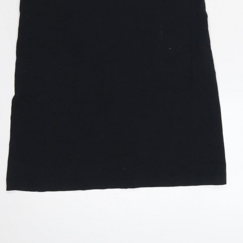New Balance Women’s Black XS Bodycon Jersey Strappy Knee Dress
