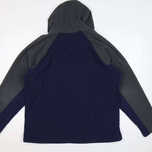 The North Face Men’s Blue Grey L Hooded Full Zip Fleece Jacket