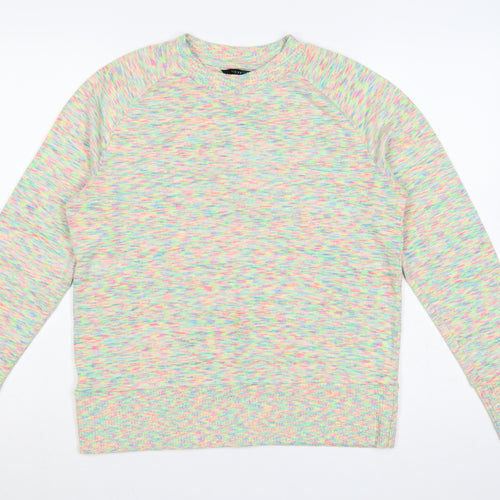 Next Women Multicoloured Size 12 Jersey Knit Raglan Long Sleeve Top