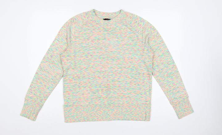 Next Women Multicoloured Size 12 Jersey Knit Raglan Long Sleeve Top