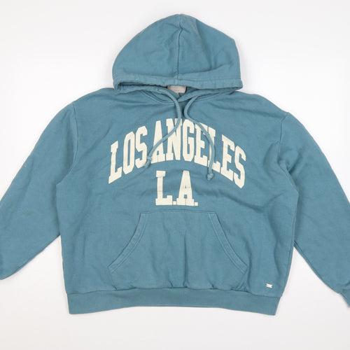 Pull&Bear Teens Blue Los Angeles LA Pullover Hoodie M