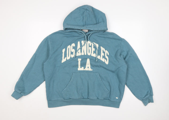 Pull&Bear Teens Blue Los Angeles LA Pullover Hoodie M