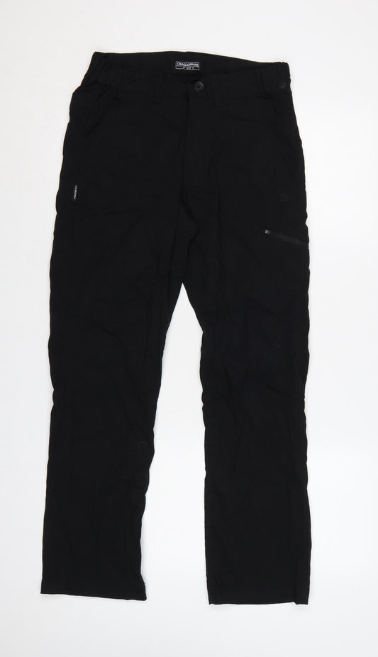 Craghoppers Men’s Black S 30in Cargo Trousers Stretch Zip Pockets