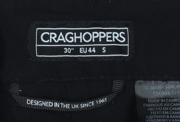 Craghoppers Men’s Black S 30in Cargo Trousers Stretch Zip Pockets
