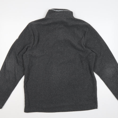Craghoppers Men Grey M 1/4 Zip Fleece Pullover Outdoor Sweatshirt