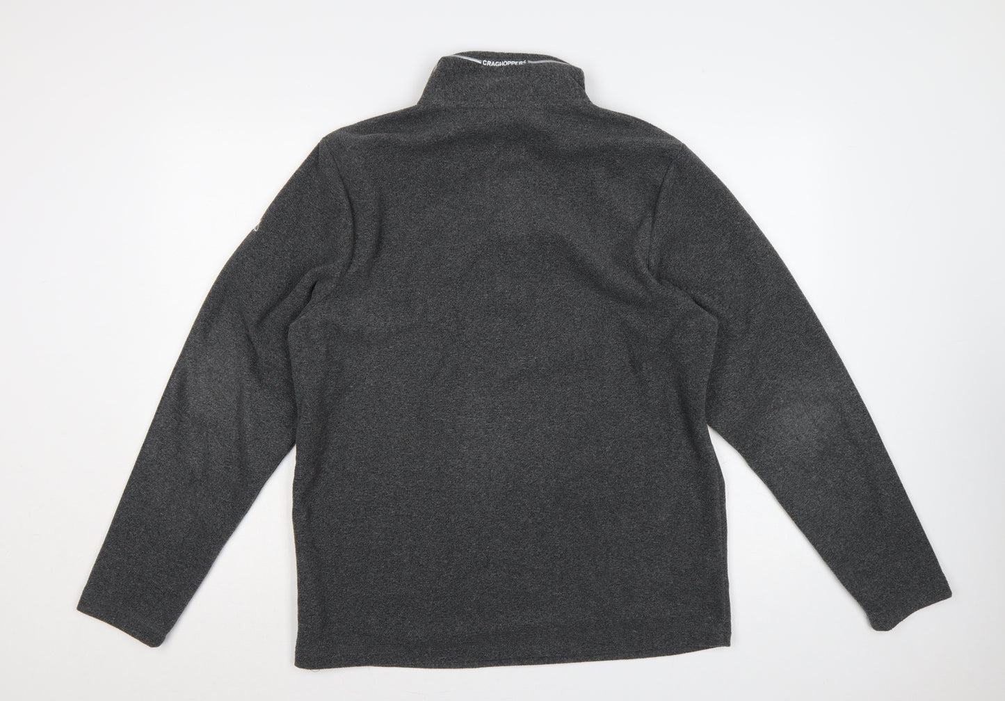 Craghoppers Men Grey M 1/4 Zip Fleece Pullover Outdoor Sweatshirt