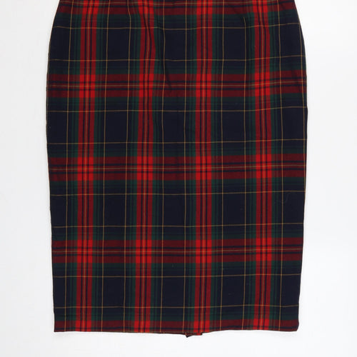 South Women’s Multicoloured UK 12 Tartan Pencil Knee Skirt