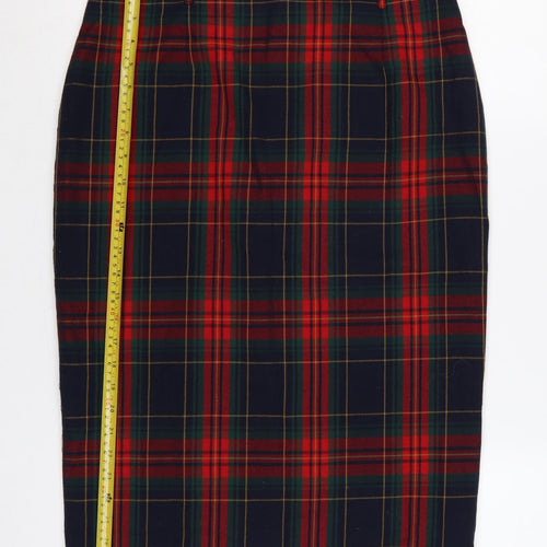 South Women’s Multicoloured UK 12 Tartan Pencil Knee Skirt