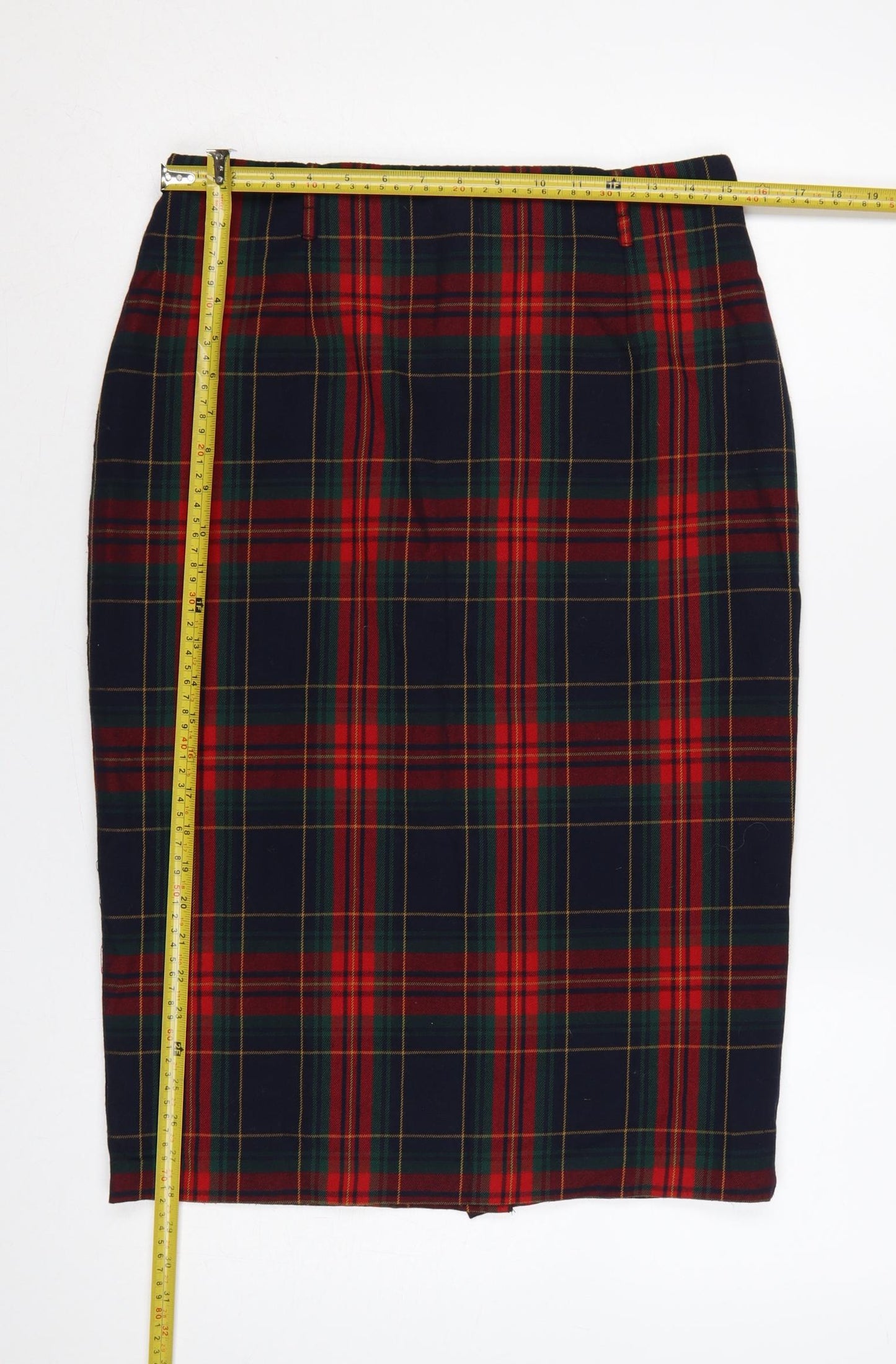 South Women’s Multicoloured UK 12 Tartan Pencil Knee Skirt