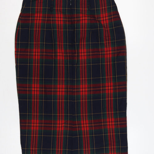 South Women’s Multicoloured UK 12 Tartan Pencil Knee Skirt