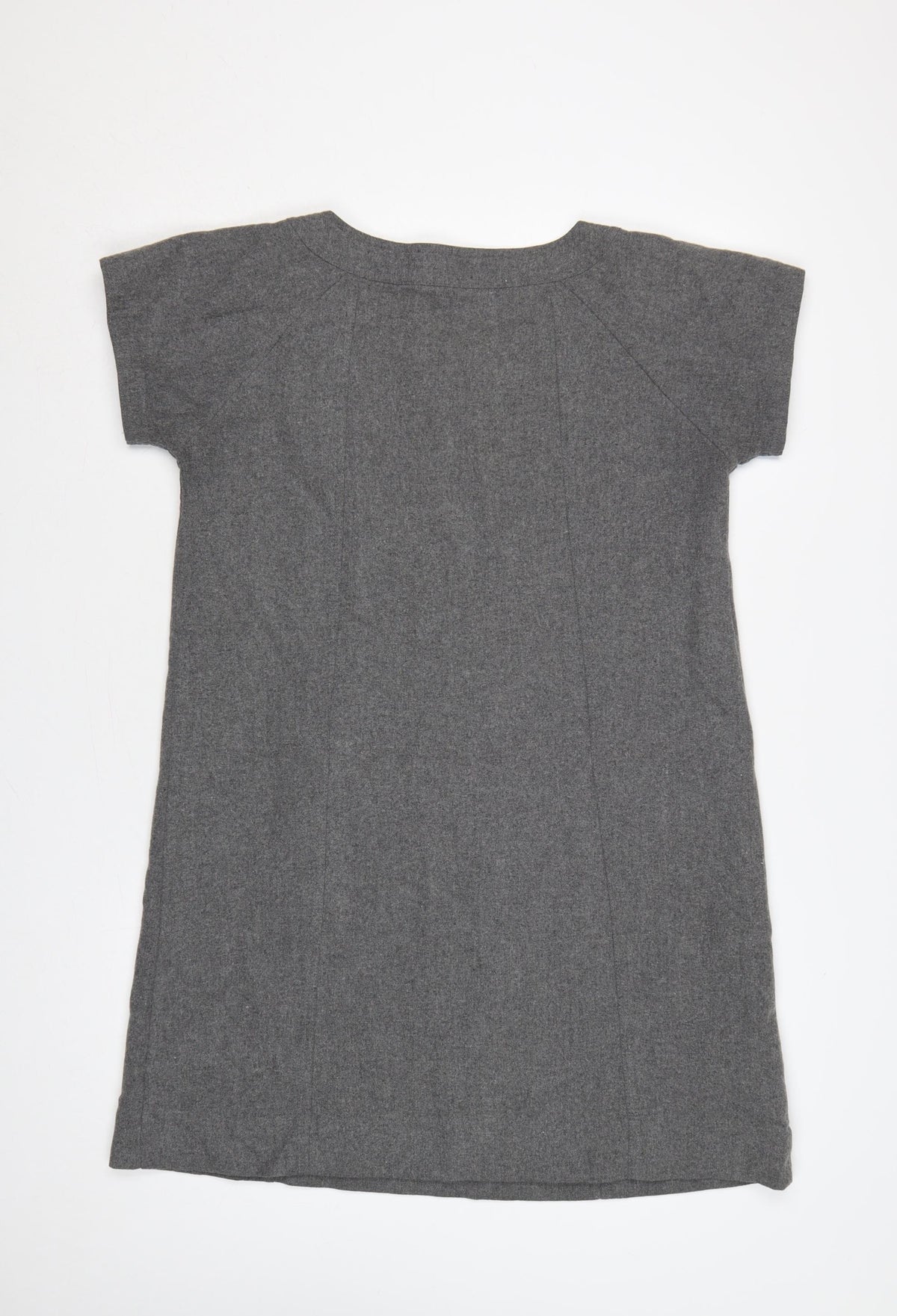 Cape Jams Women Grey L Shift Dress Short Sleeve Pockets