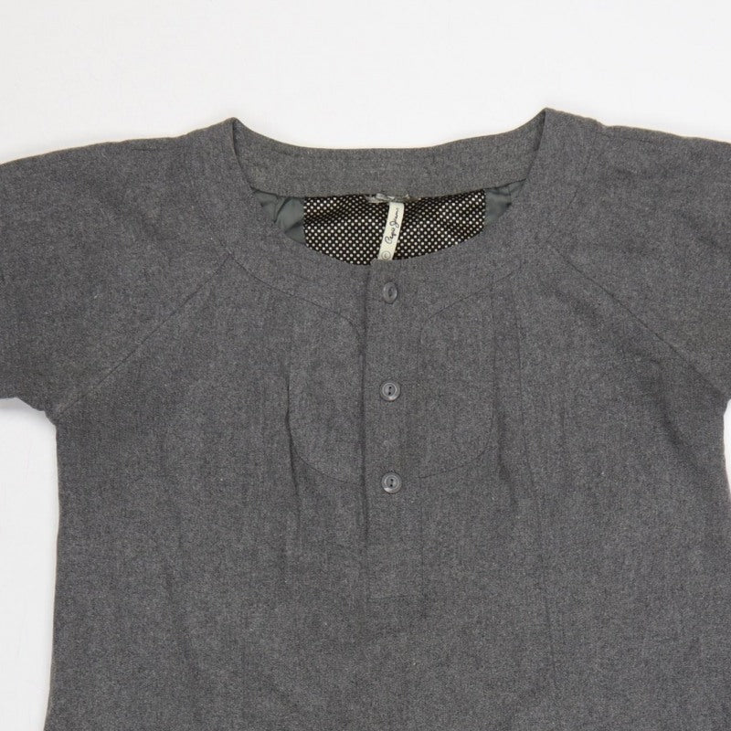 Cape Jams Women Grey L Shift Dress Short Sleeve Pockets