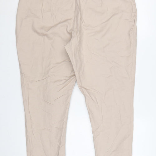 STAR Julien Macdonald Women’s Beige Size 18 High Rise Tapered Trousers