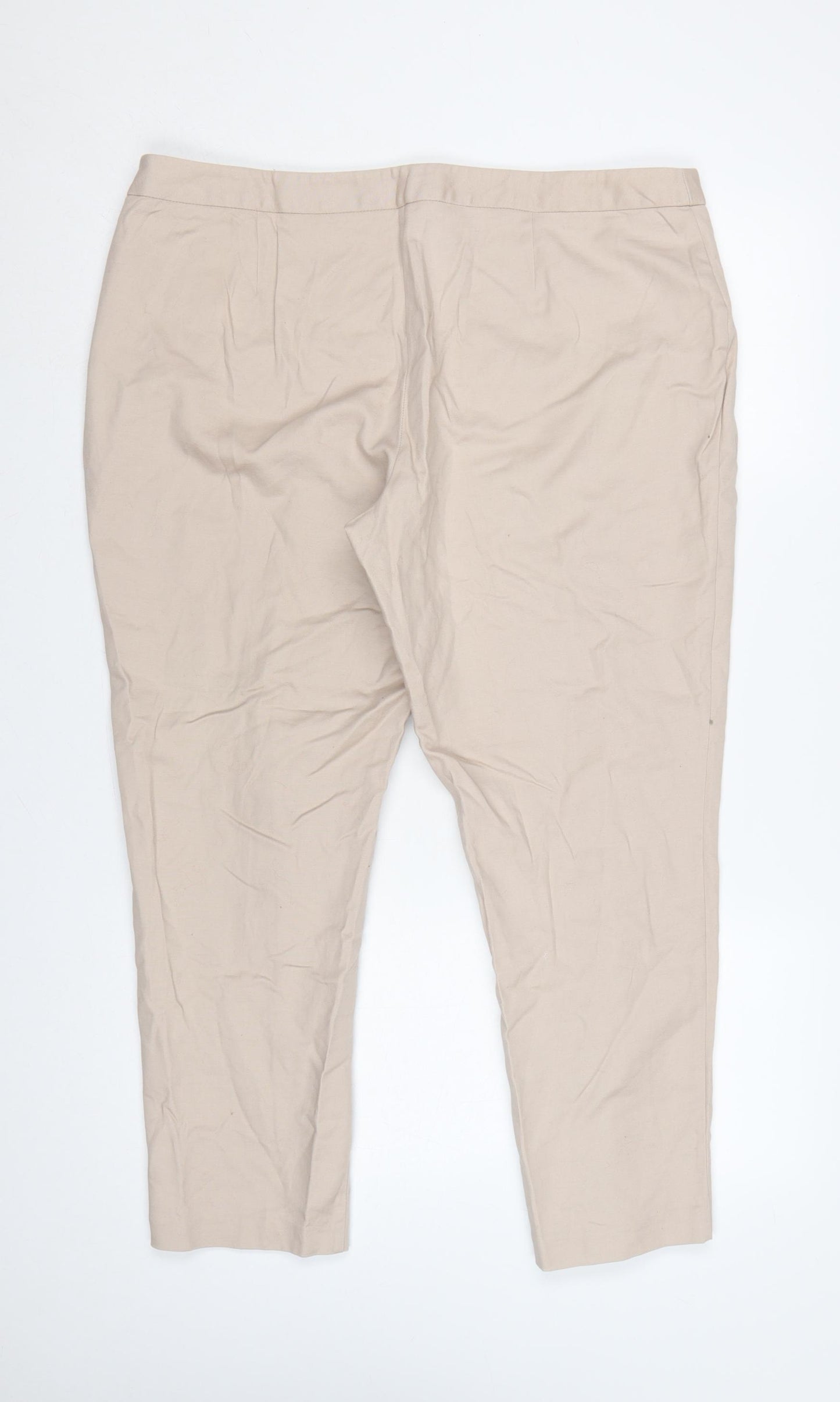 STAR Julien Macdonald Women’s Beige Size 18 High Rise Tapered Trousers