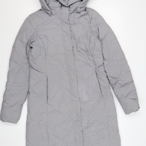 The North Face Women’s Grey S Long Hooded Puffer Coat Down