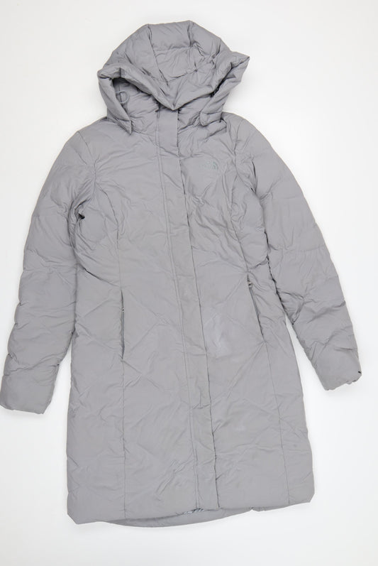 The North Face Women’s Grey S Long Hooded Puffer Coat Down