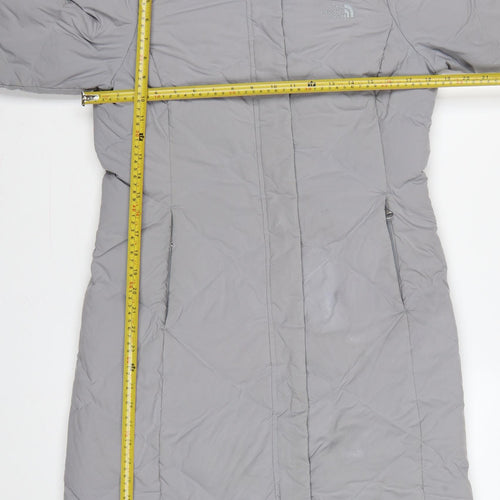 The North Face Women’s Grey S Long Hooded Puffer Coat Down