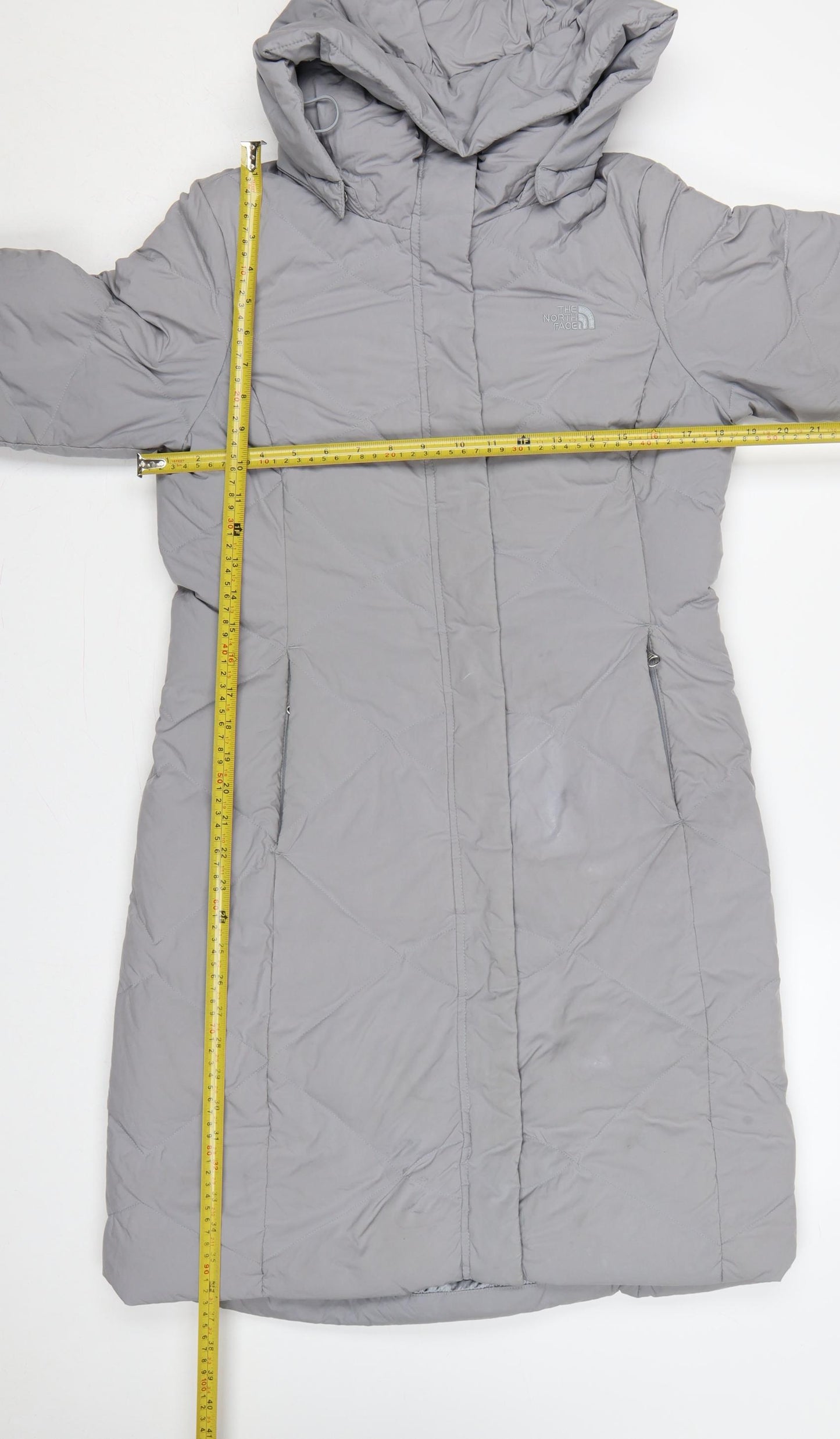 The North Face Women’s Grey S Long Hooded Puffer Coat Down