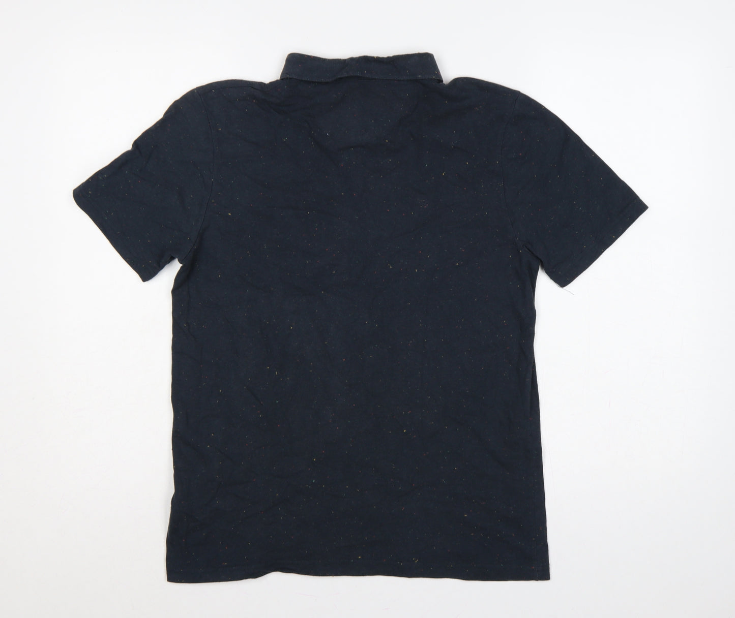 Liverpool FC Men’s Black M Button-Down Speckled Cotton Blend Polo Shirt