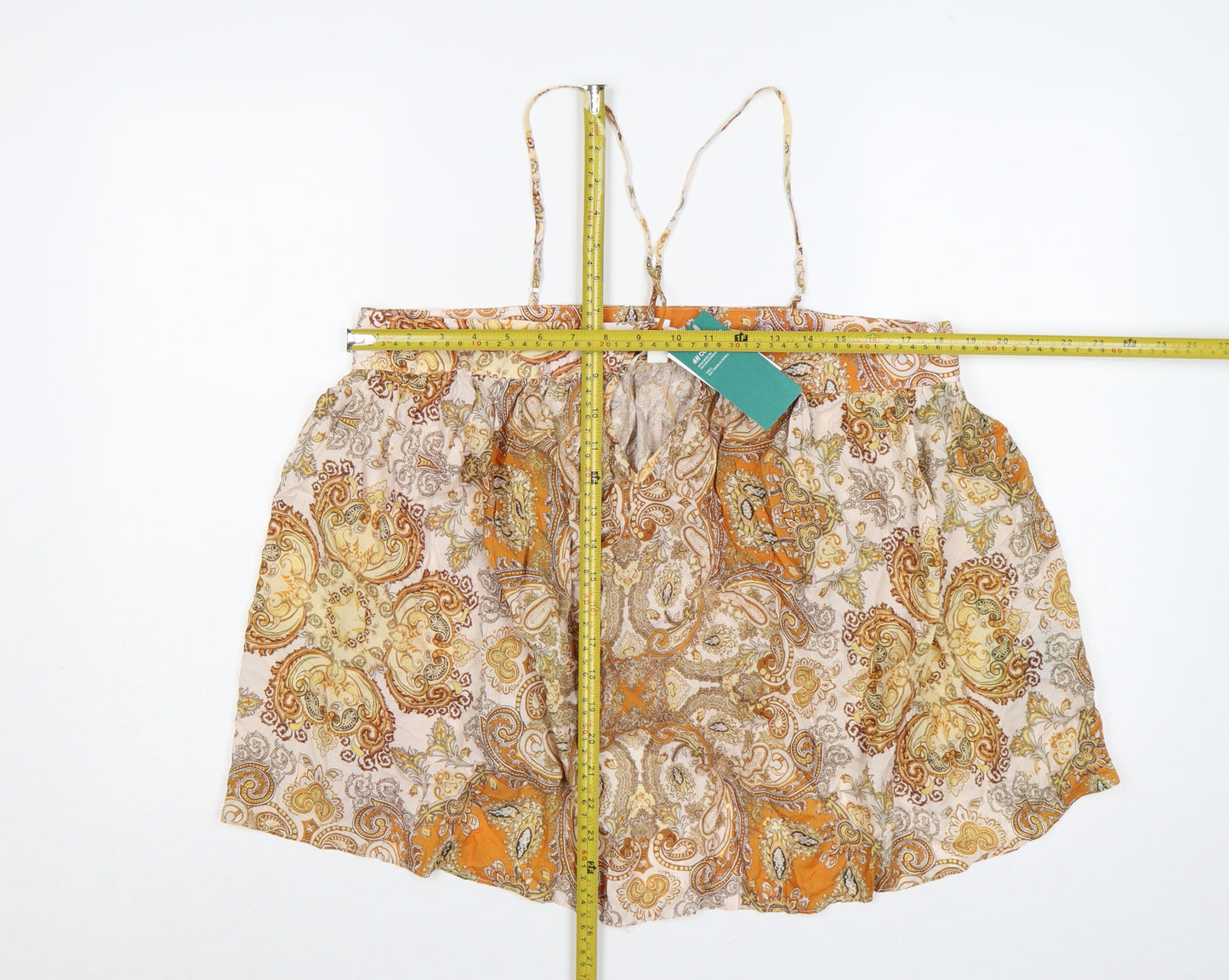 H&M Women Multicoloured Paisley Off Shoulder Camisole Top UK 16 NWT