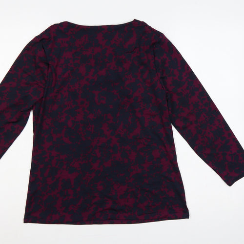 Austin Reed Women Multicoloured UK 12 Floral Cowl Neck Jersey Blouse