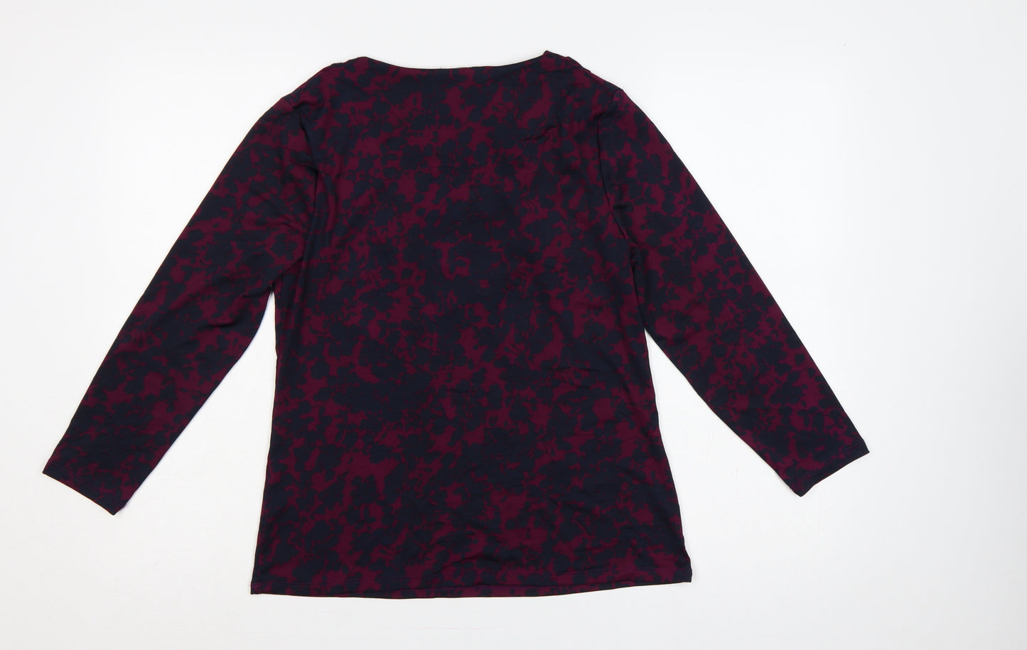 Austin Reed Women Multicoloured UK 12 Floral Cowl Neck Jersey Blouse