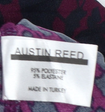 Austin Reed Women Multicoloured UK 12 Floral Cowl Neck Jersey Blouse