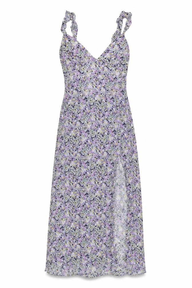 Zara Women Multicoloured Floral Maxi Dress UK 12 V-Neck Smocked
