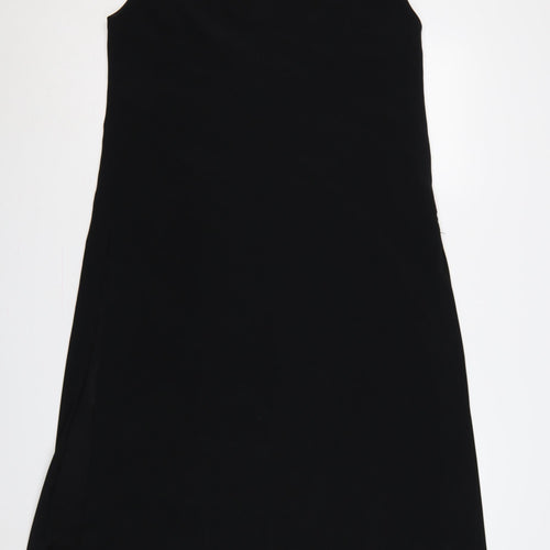 Jacques Vert Women Black UK 12 Tuxedo Style Long Waistcoat Formal