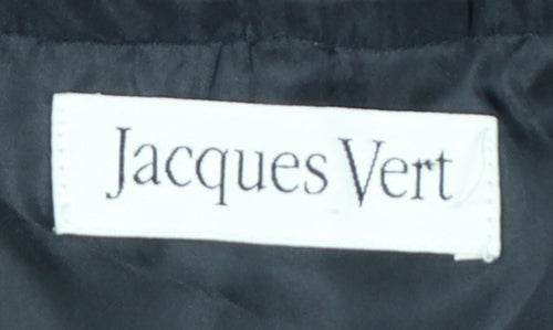 Jacques Vert Women Black UK 12 Tuxedo Style Long Waistcoat Formal