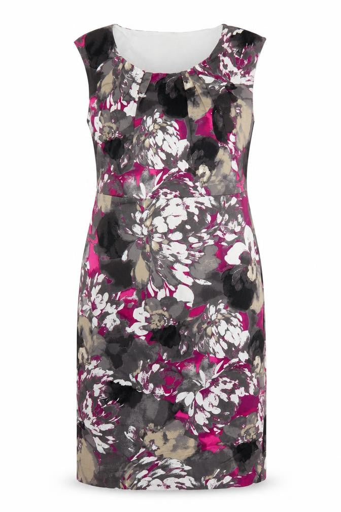 CC Women Multicoloured Floral Size 16 Sheath Knee Dress