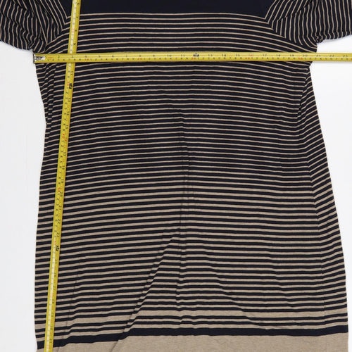 Autograph Women Multicolour UK 22 Striped Jumper Dress 3/4 Sleeve