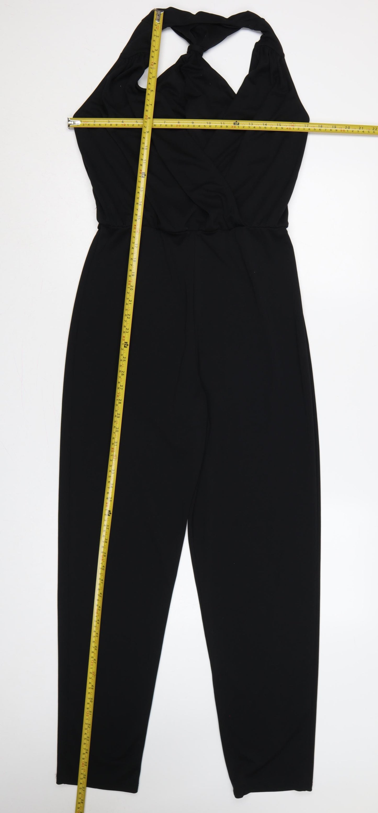 Oasis Women’s Black S Halter Backless Wide-Leg Jumpsuit