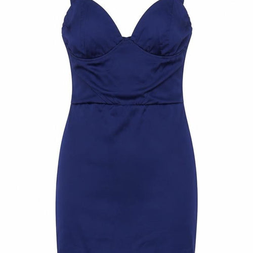 Femme Luxe Women Blue UK 8 Bodycon Halter Mini Party Dress