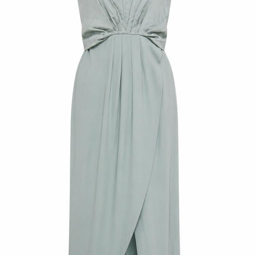 TFNC London Women Green UK 6 Maxi Wrap Satin Chiffon Strappy Occasion Dress