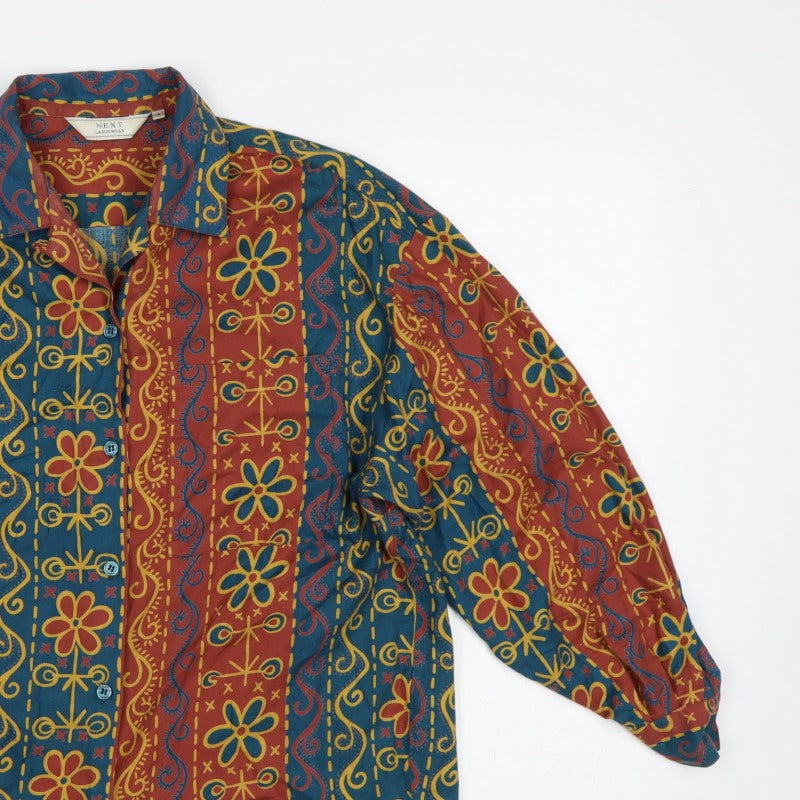 Next Women’s Multicoloured S Bohemian Floral Button-Up Blouse