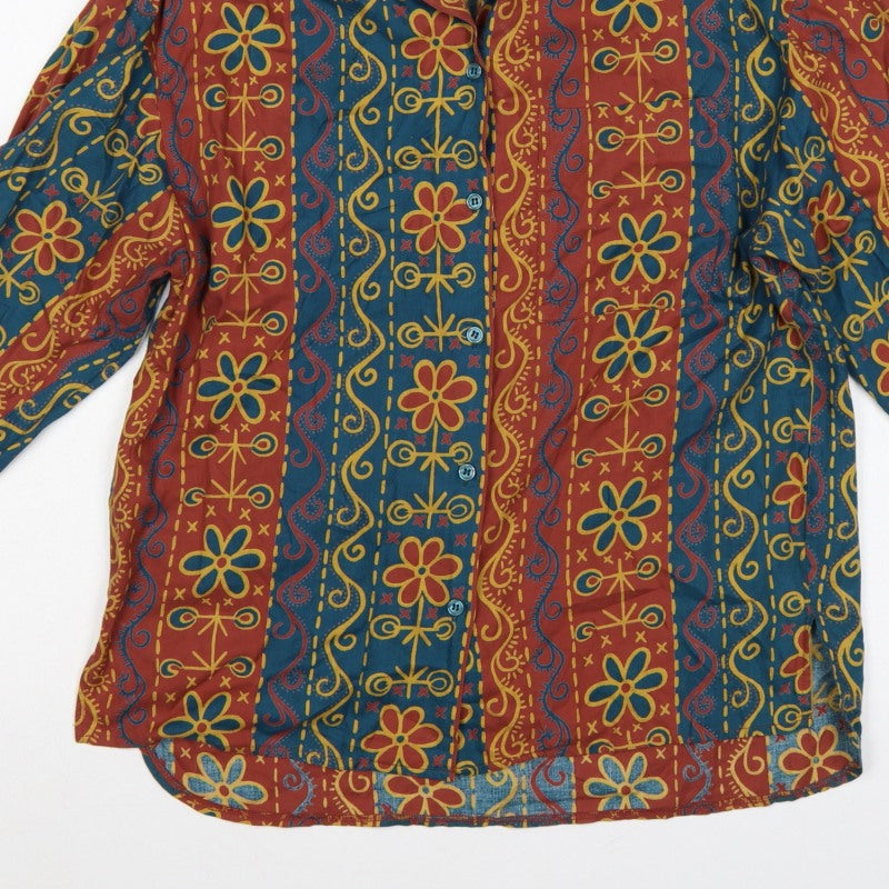 Next Women’s Multicoloured S Bohemian Floral Button-Up Blouse