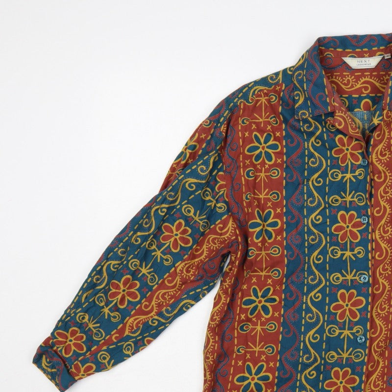 Next Women’s Multicoloured S Bohemian Floral Button-Up Blouse