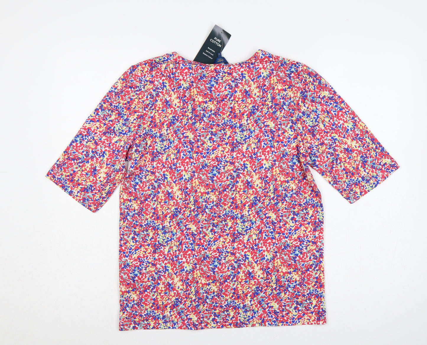 Cotton Traders Women’s Multicoloured Floral Cotton Jersey Top UK 10