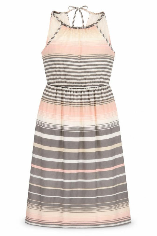 Front view of Apricot Women Multicoloured UK 12 Maxi Halter Striped Tie-Back Dress