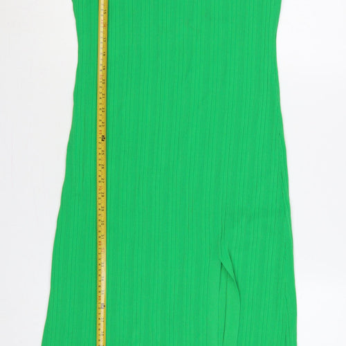 Pretty Lavish Women Green L Bodycon Long Knit Cut Out Midi Dress