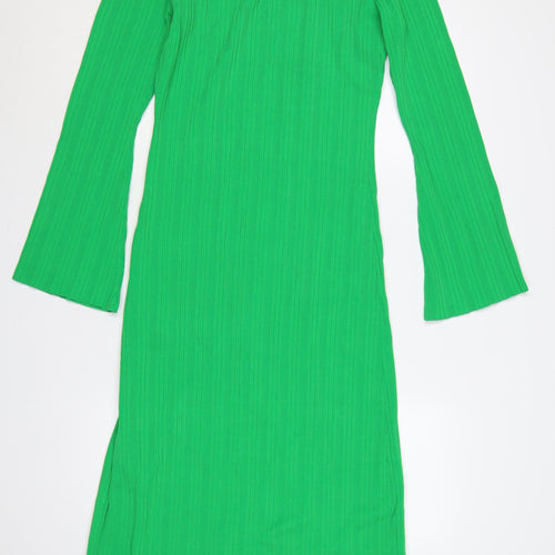 Pretty Lavish Women Green L Bodycon Long Knit Cut Out Midi Dress